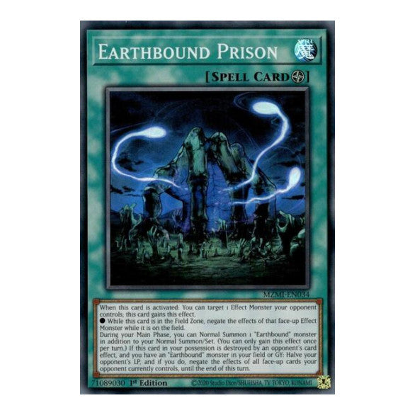 Earthbound Prison (MZMI) #MZMI-EN034 Super Rare (1st Edition Lightly Played) Maze of Millennia YuGiOh: 2024