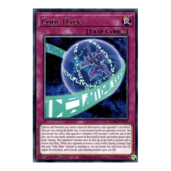 Code Hack (MZMI) #MZMI-EN039 Rare (1st Edition Near Mint) Maze of Millennia YuGiOh: 2024