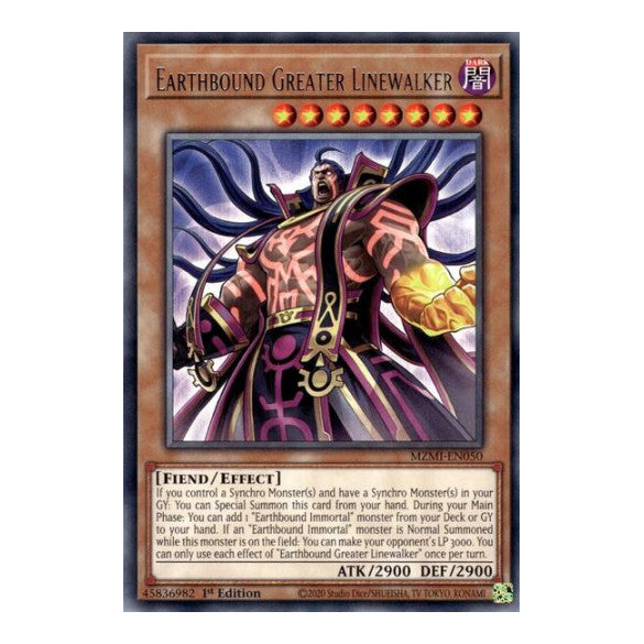 Earthbound Greater Linewalker (MZMI) #MZMI-EN050 Rare (1st Edition Near Mint) Maze of Millennia YuGiOh: 2024
