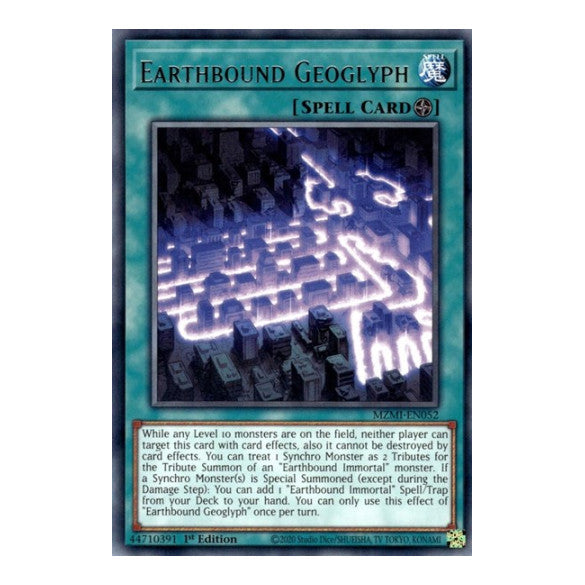 Earthbound Geoglyph (MZMI) #MZMI-EN052 Rare (1st Edition Near Mint) Maze of Millennia YuGiOh: 2024