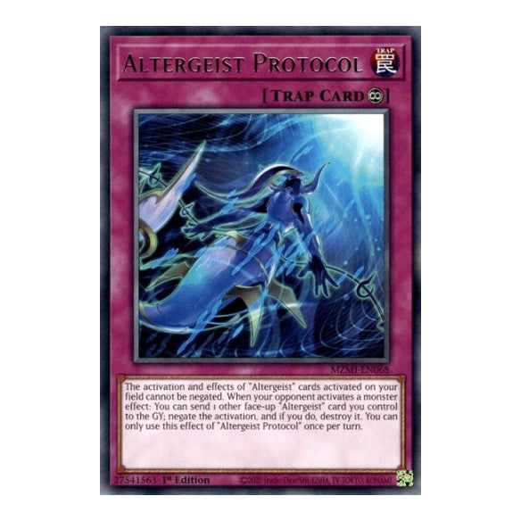 Altergeist Protocol (MZMI) #MZMI-EN068 Rare (1st Edition Near Mint) Maze of Millennia YuGiOh: 2024