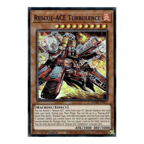 Rescue-ACE Turbulence (MZMI) #MZMI-EN077 Super Rare (1st Edition Near Mint) Maze of Millennia YuGiOh: 2024