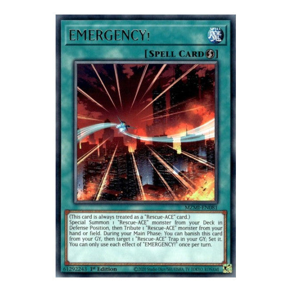 EMERGENCY! (MZMI) #MZMI-EN081 Rare (1st Edition Near Mint) Maze of Millennia YuGiOh: 2024