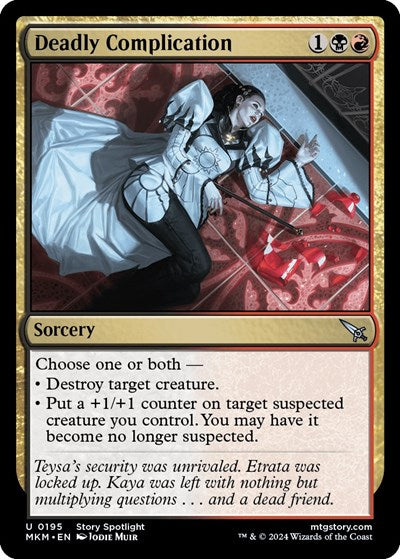 Deadly Complication (MKM) #195 Uncommon (Lightly Played) Murders at Karlov Manor Magic: The Gathering: 2024