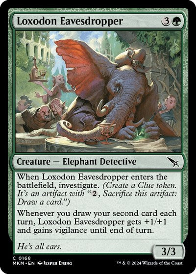 Loxodon Eavesdropper (MKM) #168 Common Murders at Karlov Manor Magic: The Gathering: 2024