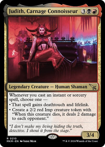 Judith Carnage Connoisseur (MKM) #210 Rare (Near Mint) Murders at Karlov Manor Magic: The Gathering: 2024