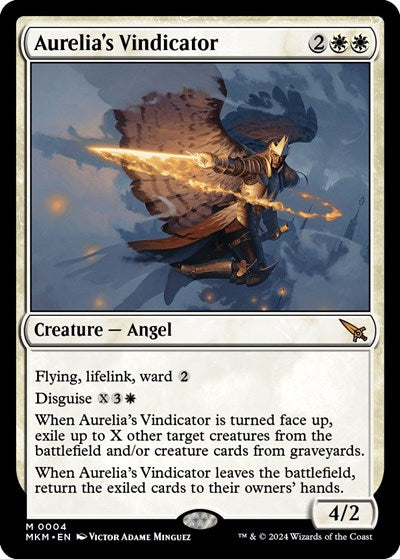 Aurelias Vindicator (MKM) #4 Mythic Rare (Near Mint) Murders at Karlov Manor Magic: The Gathering: 2024