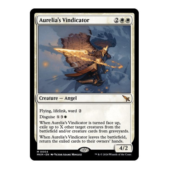 Aurelia's Vindicator (MKM) #4 Mythic Rare (Near Mint) Murders at Karlov Manor Magic: The Gathering: 2024