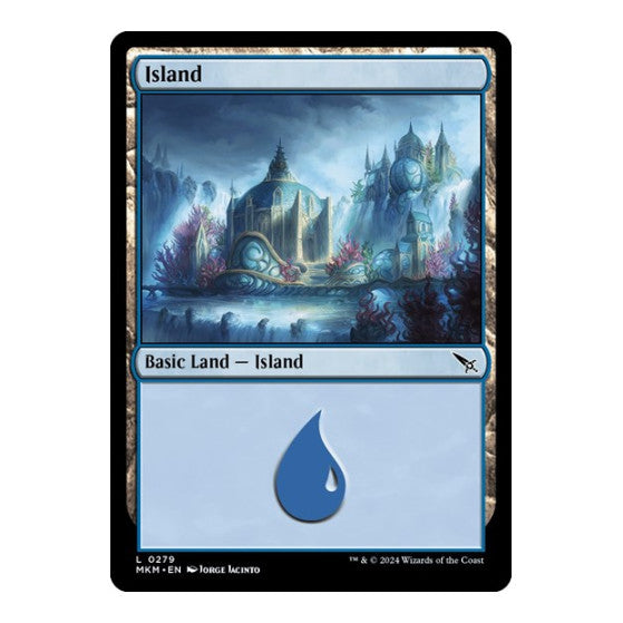Island 0279 (MKM) #279 Land (Foil Lightly Played) Murders at Karlov Manor Magic: The Gathering: 2024