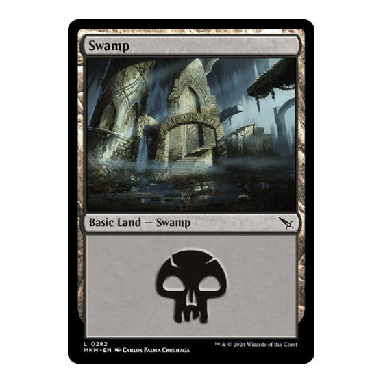 Swamp 0282 (MKM) #282 Land (Foil Lightly Played) Murders at Karlov Manor Magic: The Gathering: 2024