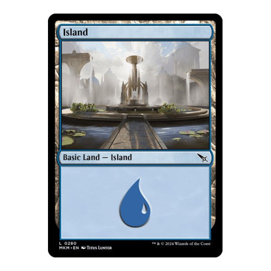 Island 0280 (MKM) #280 Land (Foil Lightly Played) Murders at Karlov Manor Magic: The Gathering: 2024