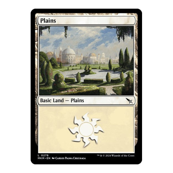 Plains 0278 (MKM) #278 Land (Foil Lightly Played) Murders at Karlov Manor Magic: The Gathering: 2024