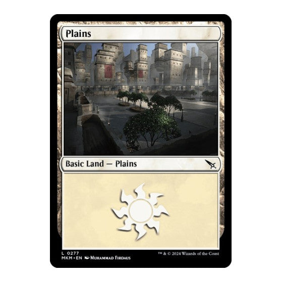 Plains 0277 (MKM) #277 Land (Foil Lightly Played) Murders at Karlov Manor Magic: The Gathering: 2024