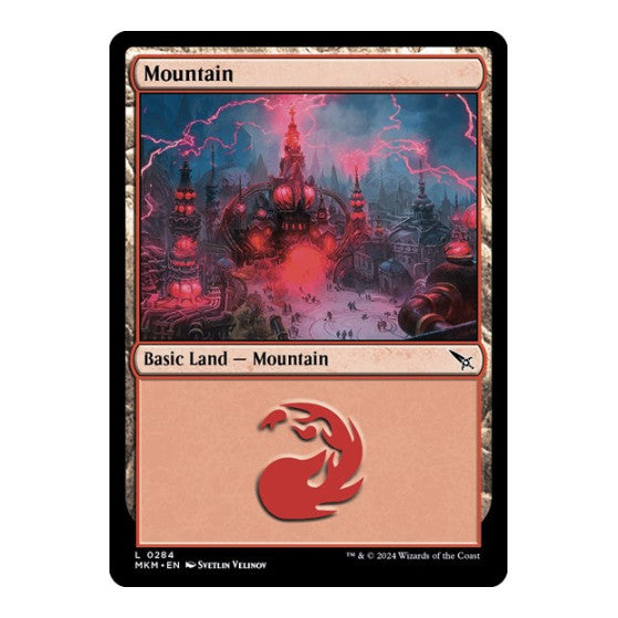 Mountain 0284 (MKM) #284 Land (Foil Lightly Played) Murders at Karlov Manor Magic: The Gathering: 2024