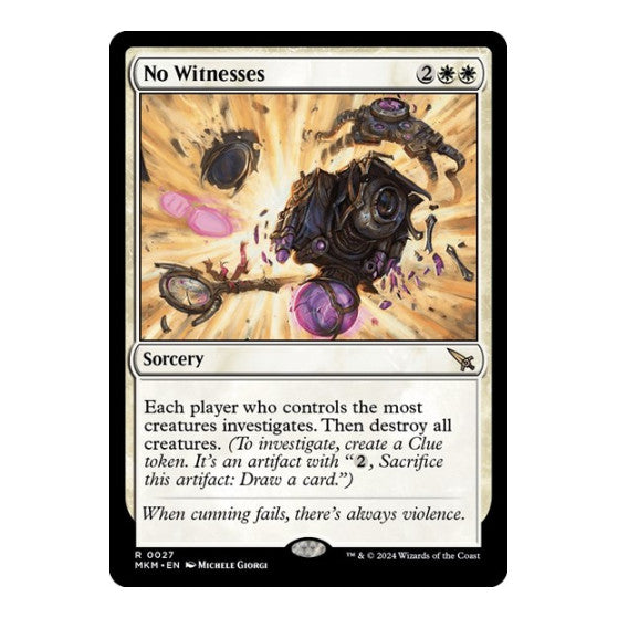 No Witnesses (MKM) #27 Rare (Lightly Played) Murders at Karlov Manor Magic: The Gathering: 2024