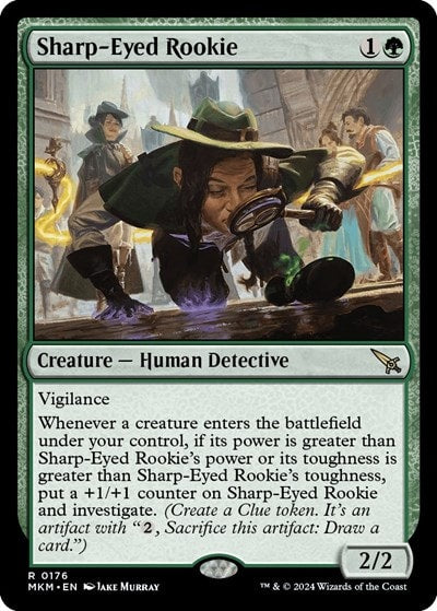 Sharp Eyed Rookie (MKM) #176 Rare (Lightly Played) Murders at Karlov Manor Magic: The Gathering: 2024