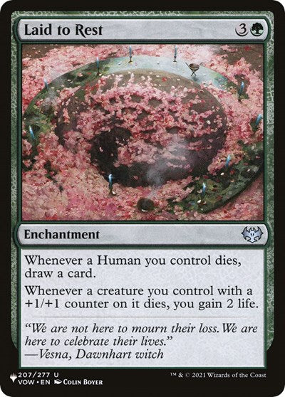 Laid to Rest (LIST) #VOW-207 Uncommon (Lightly Played) The List Reprints Magic: The Gathering: 2026
