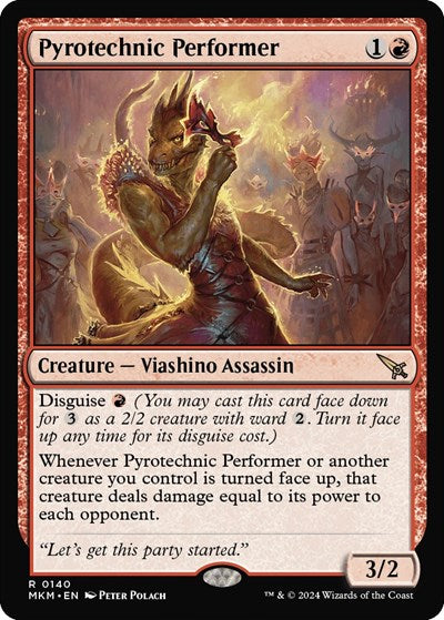 Pyrotechnic Performer (MKM) #140 Rare (Near Mint) Murders at Karlov Manor Magic: The Gathering: 2024