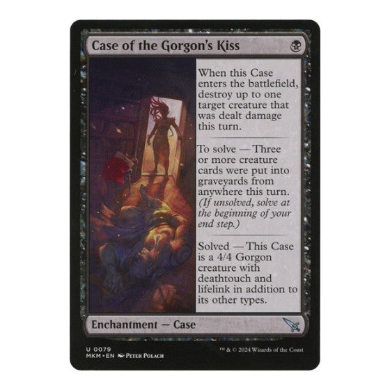 Case of the Gorgons Kiss a (MKM) #79 Uncommon (Foil Lightly Played) Murders at Karlov Manor Magic: The Gathering: 2024