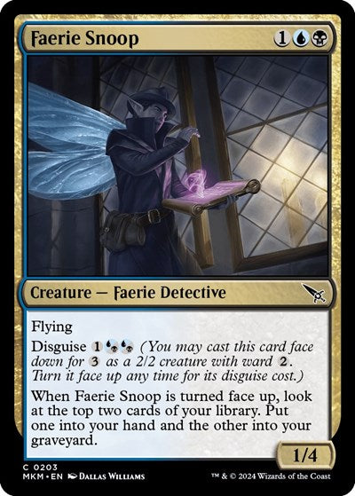 Faerie Snoop (MKM) #203 Common (Lightly Played) Murders at Karlov Manor Magic: The Gathering: 2024