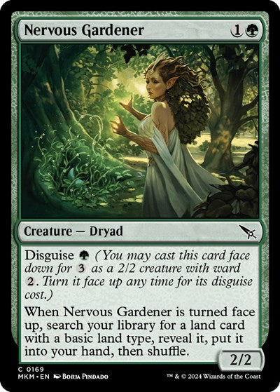 Nervous Gardener (MKM) #169 Common (Foil Lightly Played) Murders at Karlov Manor Magic: The Gathering: 2024
