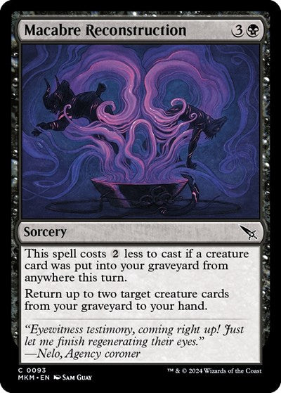 Macabre Reconstruction (MKM) #93 Common Murders at Karlov Manor Magic: The Gathering: 2024