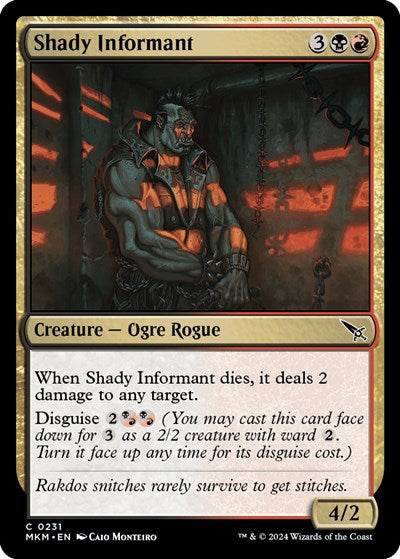 Shady Informant (MKM) #231 Common (Lightly Played) Murders at Karlov Manor Magic: The Gathering: 2024
