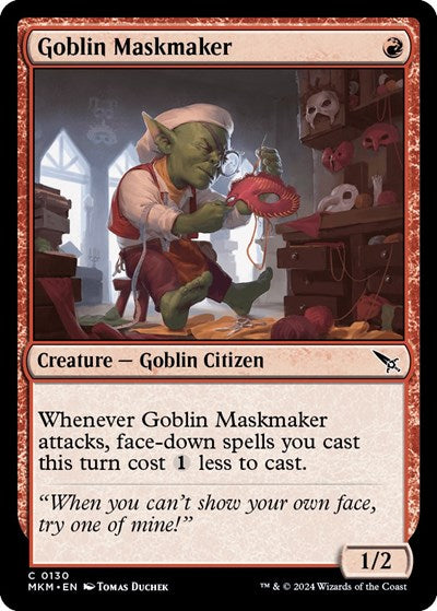 Goblin Maskmaker (MKM) #130 Common (Lightly Played) Murders at Karlov Manor Magic: The Gathering: 2024