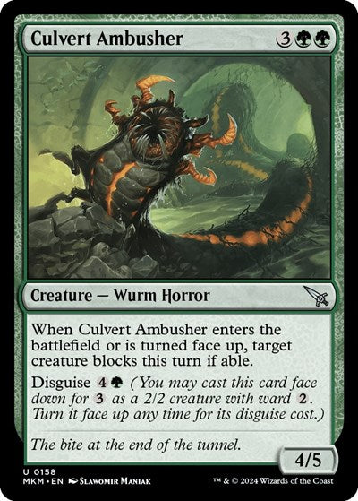 Culvert Ambusher (MKM) #158 Uncommon (Lightly Played) Murders at Karlov Manor Magic: The Gathering: 2024