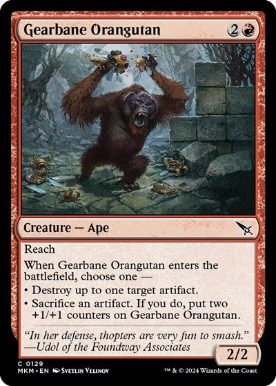 Gearbane Orangutan (MKM) #129 Common (Lightly Played) Murders at Karlov Manor Magic: The Gathering: 2024