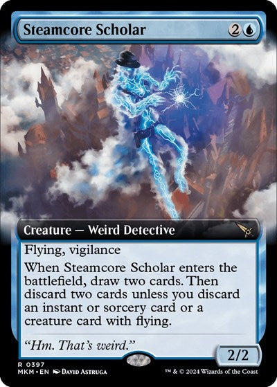 Steamcore Scholar Extended Art (MKM) #397 Rare (Lightly Played) Murders at Karlov Manor Magic: The Gathering: 2024