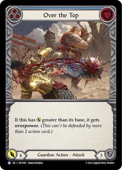 over the top blue (HVY) #HVY067 Rare Heavy Hitters Flesh and Blood TCG: 2024