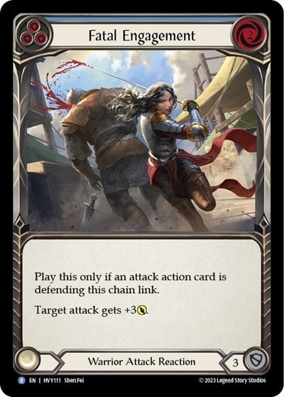 fatal engagement blue (HVY) #HVY111 Rare Heavy Hitters Flesh and Blood TCG: 2024