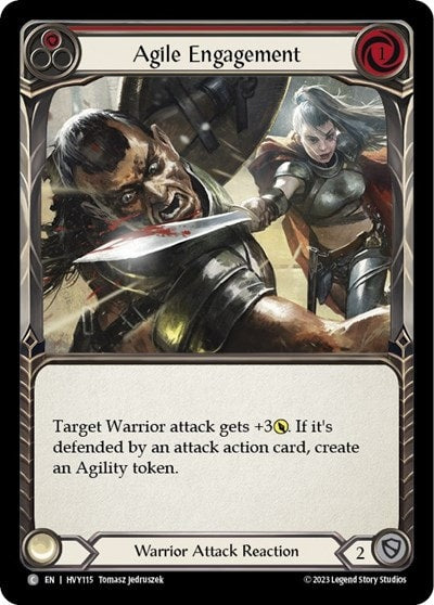 agile engagement red (HVY) #HVY115 Common (Lightly Played) Heavy Hitters Flesh and Blood TCG: 2024
