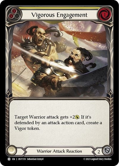 vigorous engagement yellow (HVY) #HVY119 Common (Lightly Played) Heavy Hitters Flesh and Blood TCG: 2024