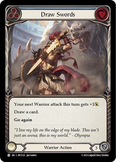 draw swords blue (HVY) #HVY123 Common (Lightly Played) Heavy Hitters Flesh and Blood TCG: 2024