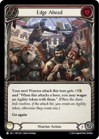 edge ahead red (HVY) #HVY124 Common (Lightly Played) Heavy Hitters Flesh and Blood TCG: 2024