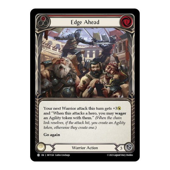 Edge Ahead (Red) (HVY) #HVY124 Common (Lightly Played) Heavy Hitters Flesh and Blood TCG: 2024