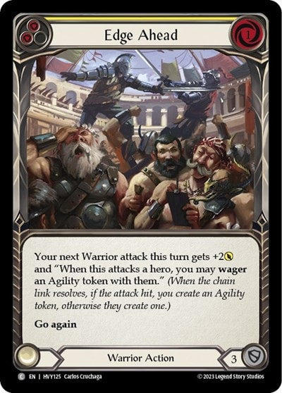 edge ahead yellow (HVY) #HVY125 Common (Lightly Played) Heavy Hitters Flesh and Blood TCG: 2024