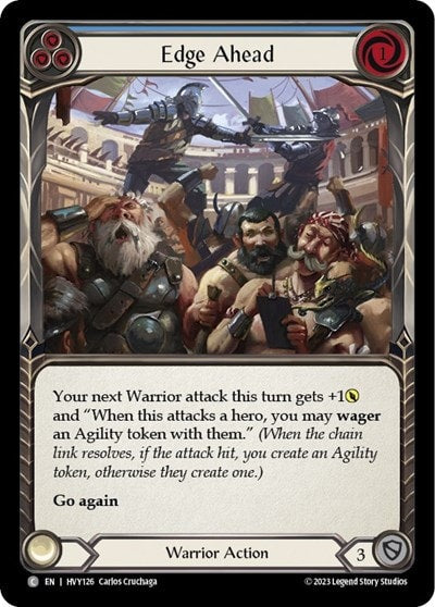 edge ahead blue (HVY) #HVY126 Common (Lightly Played) Heavy Hitters Flesh and Blood TCG: 2024