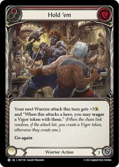 hold em red (HVY) #HVY130 Common (Lightly Played) Heavy Hitters Flesh and Blood TCG: 2024