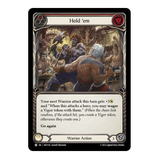 Hold 'em (Red) (HVY) #HVY130 Common (Lightly Played) Heavy Hitters Flesh and Blood TCG: 2024