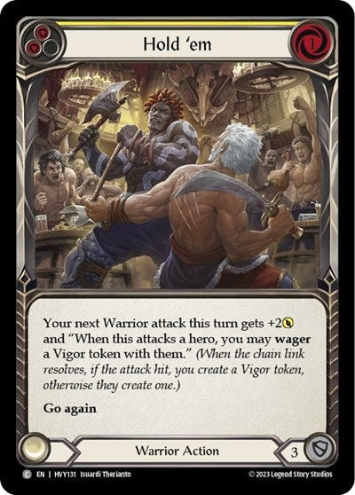 hold em yellow (HVY) #HVY131 Common (Lightly Played) Heavy Hitters Flesh and Blood TCG: 2024