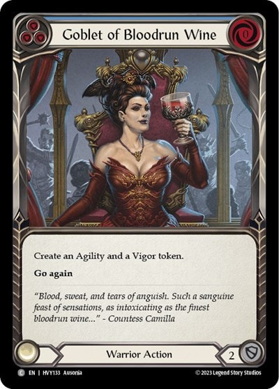 goblet of bloodrun wine (HVY) #HVY133 Common (Lightly Played) Heavy Hitters Flesh and Blood TCG: 2024