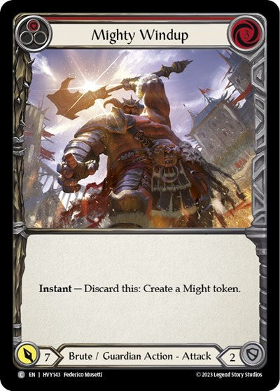 mighty windup red (HVY) #HVY143 Common (Lightly Played) Heavy Hitters Flesh and Blood TCG: 2024