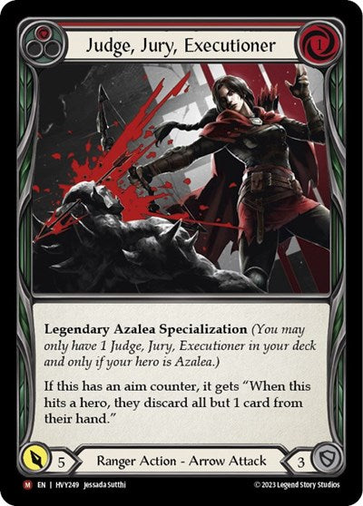 judge jury executioner (HVY) #HVY249 Majestic (Rainbow Foil Near Mint) Heavy Hitters Flesh & Blood TCG: 2024