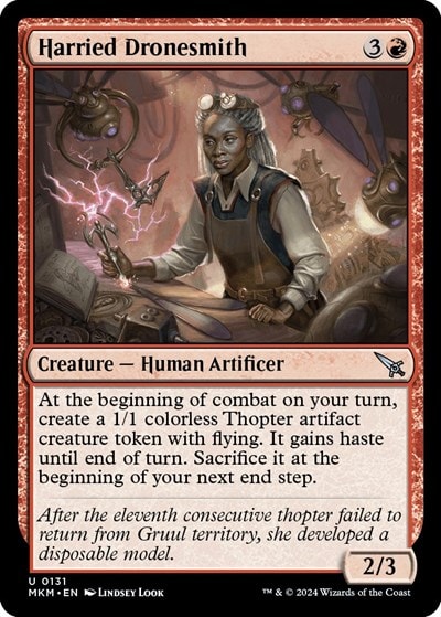 Harried Dronesmith (MKM) #131 Uncommon (Lightly Played) Murders at Karlov Manor Magic: The Gathering: 2024