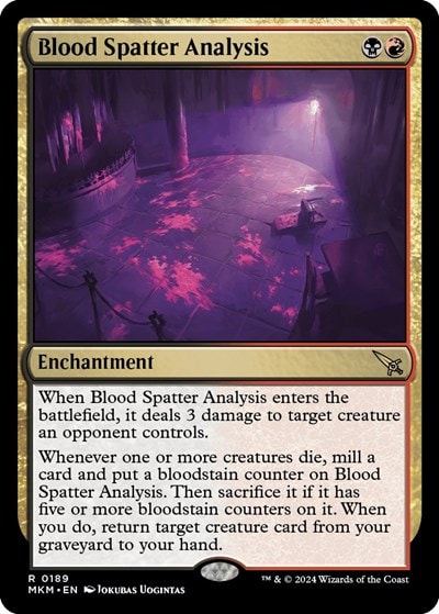 Blood Spatter Analysis (MKM) #189 Rare (Lightly Played) Murders at Karlov Manor Magic: The Gathering: 2024