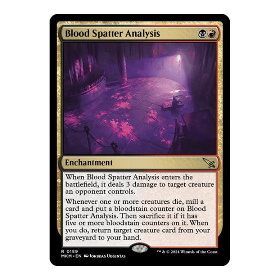 Blood Spatter Analysis (MKM) #189 Rare (Lightly Played) Murders at Karlov Manor Magic: The Gathering: 2024