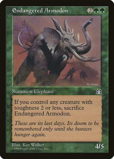 Endangered Armodon (STH) #107 Common (Lightly Played) Stronghold Magic: The Gathering: 1998